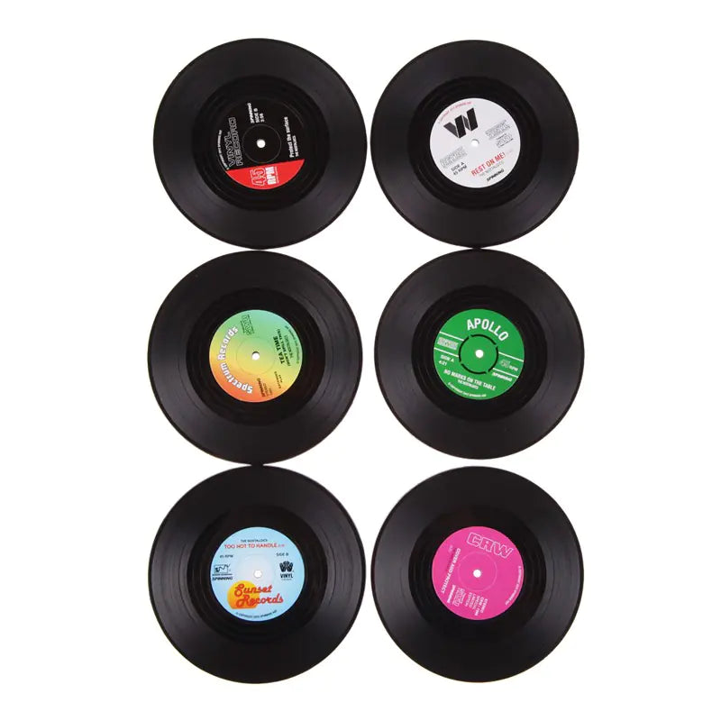 Vintage Vinyl Record Coasters