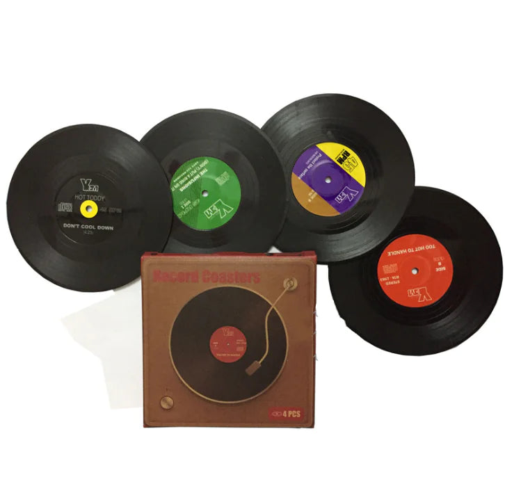 Vintage Vinyl Record Coasters