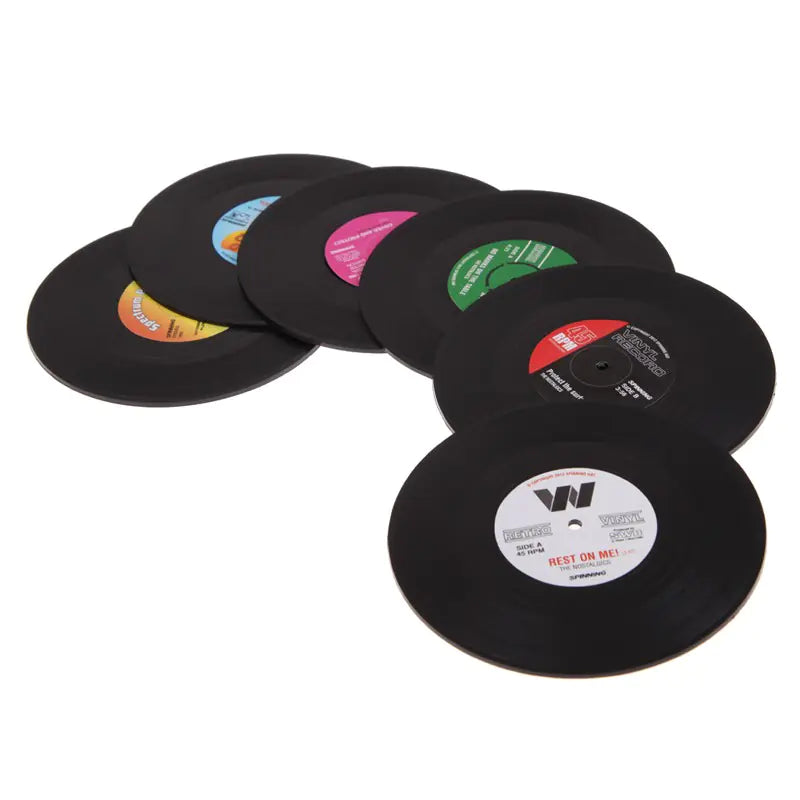 Vintage Vinyl Record Coasters