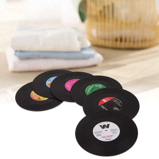 Vintage Vinyl Record Coasters