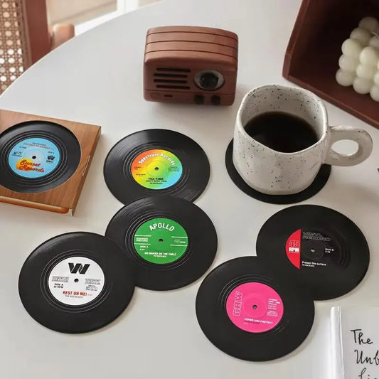 Vintage Vinyl Record Coasters